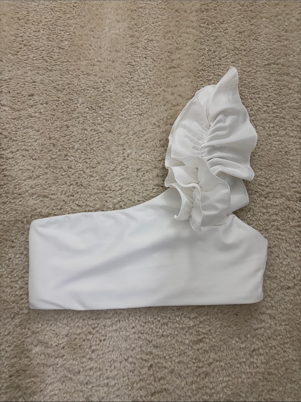 Tularosa Cersei White One Shoulder Bikini Top